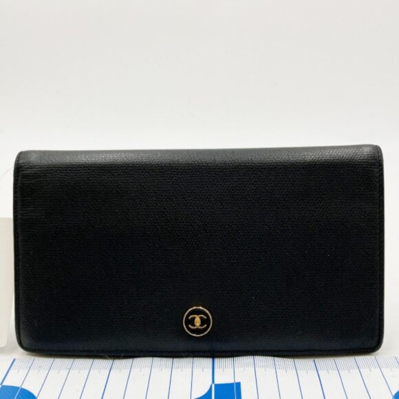 Chanel Long Wallet in Black Leather - Picture 1 of 11